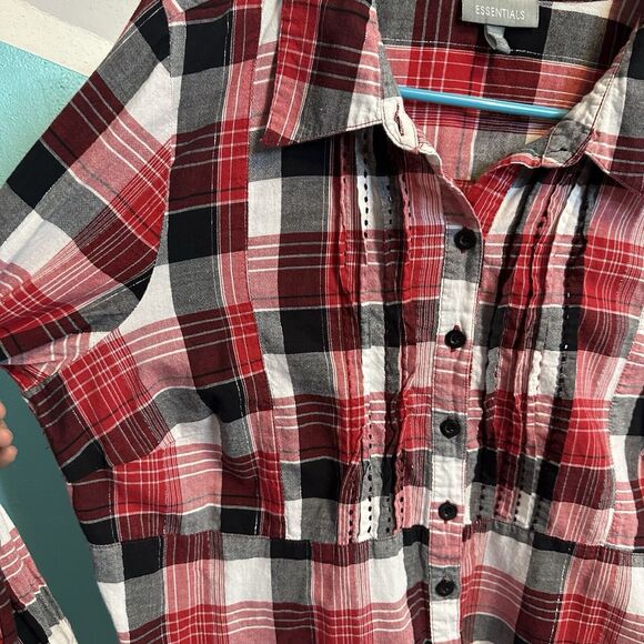 Essentials Womens Plus Sized‎ Plaid Button Down 18/20w 2x - Picture 6 of 6